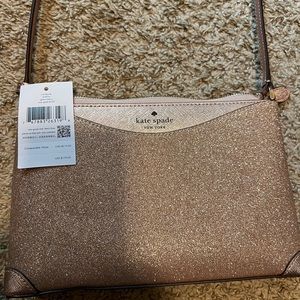 COPY - Kate Spade ♠️ Brand New Rose Gold glitter crossbody purse
